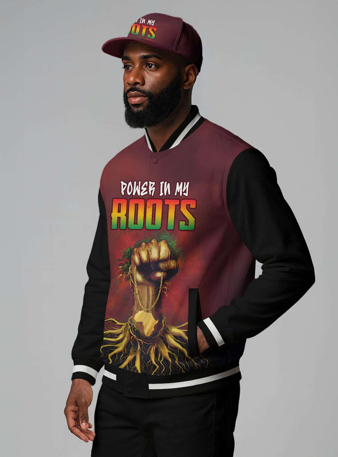 "Rooted Power" Baseball Jacket