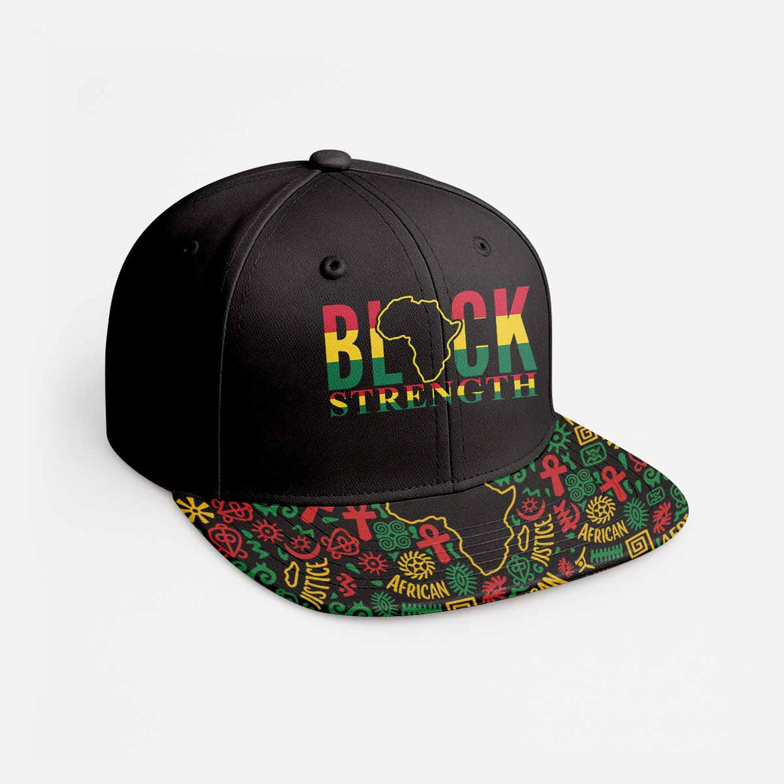 Black Strength Snapback Hat