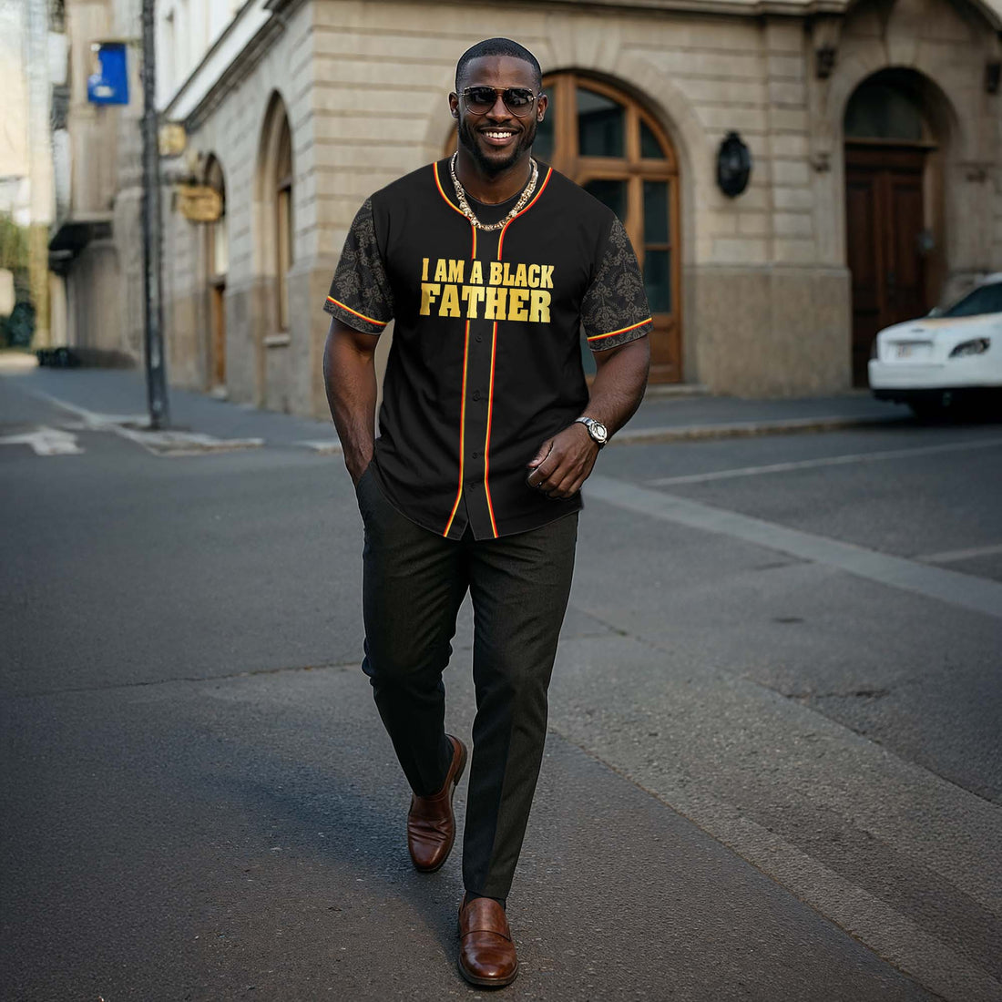 "Black Father" Baseball Jersey