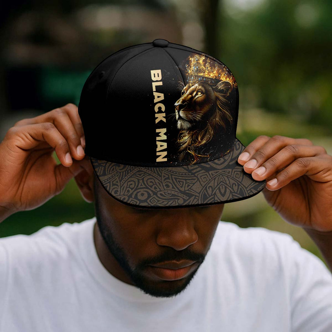 Black Man Baseball Snapback Hat