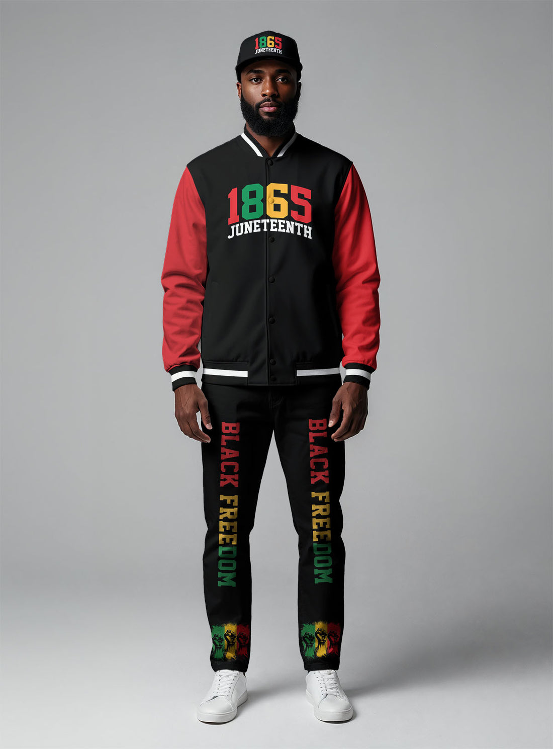 "Black Freedom" Baseball Jacket