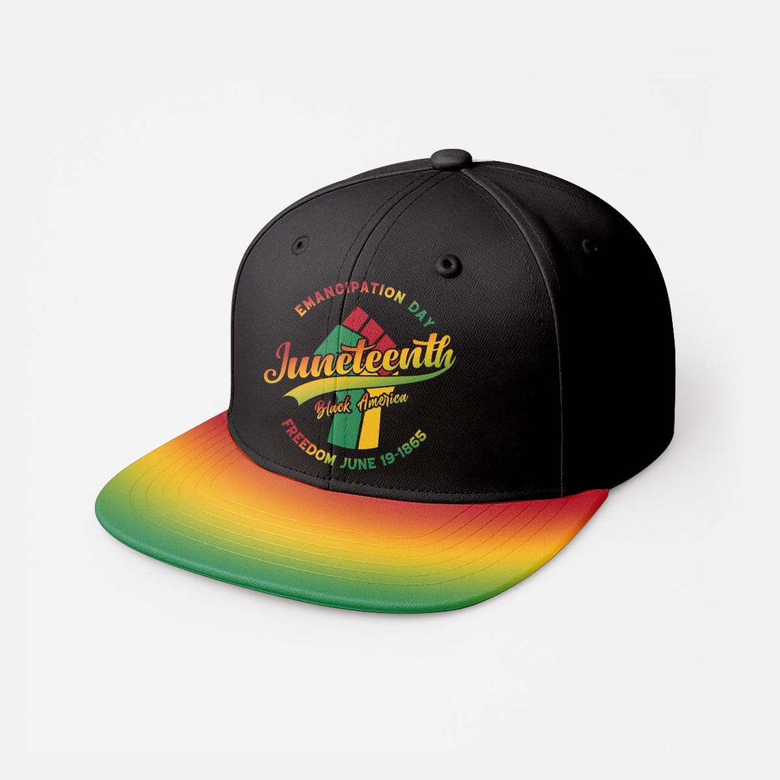 Juneteenth Black America Snapback Hat