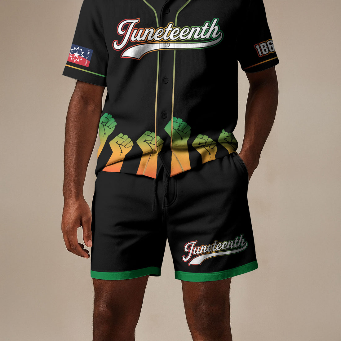 "True Freedom" Baseball Jersey & Shorts Set
