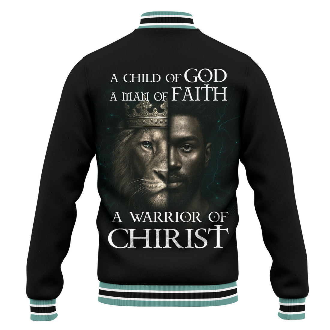 Black Faith Baseball Jacket