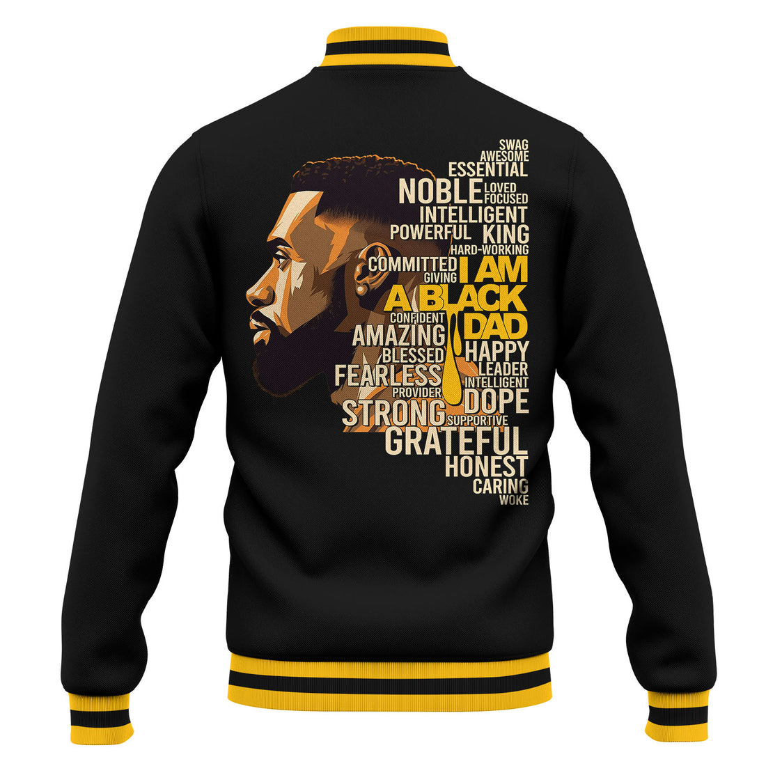 Black Father Baseball Jacket