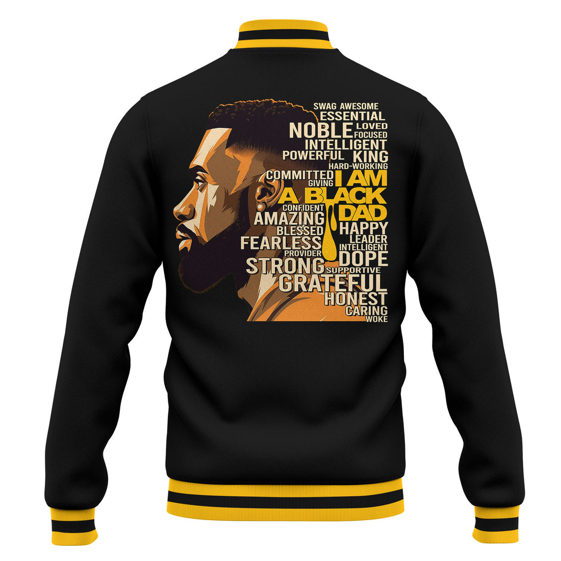 Black Father Baseball Jacket