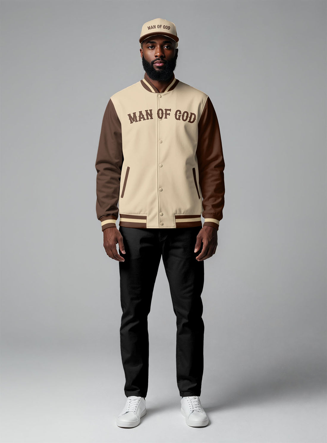 Black Father Baseball Jacket & Hat Bundle