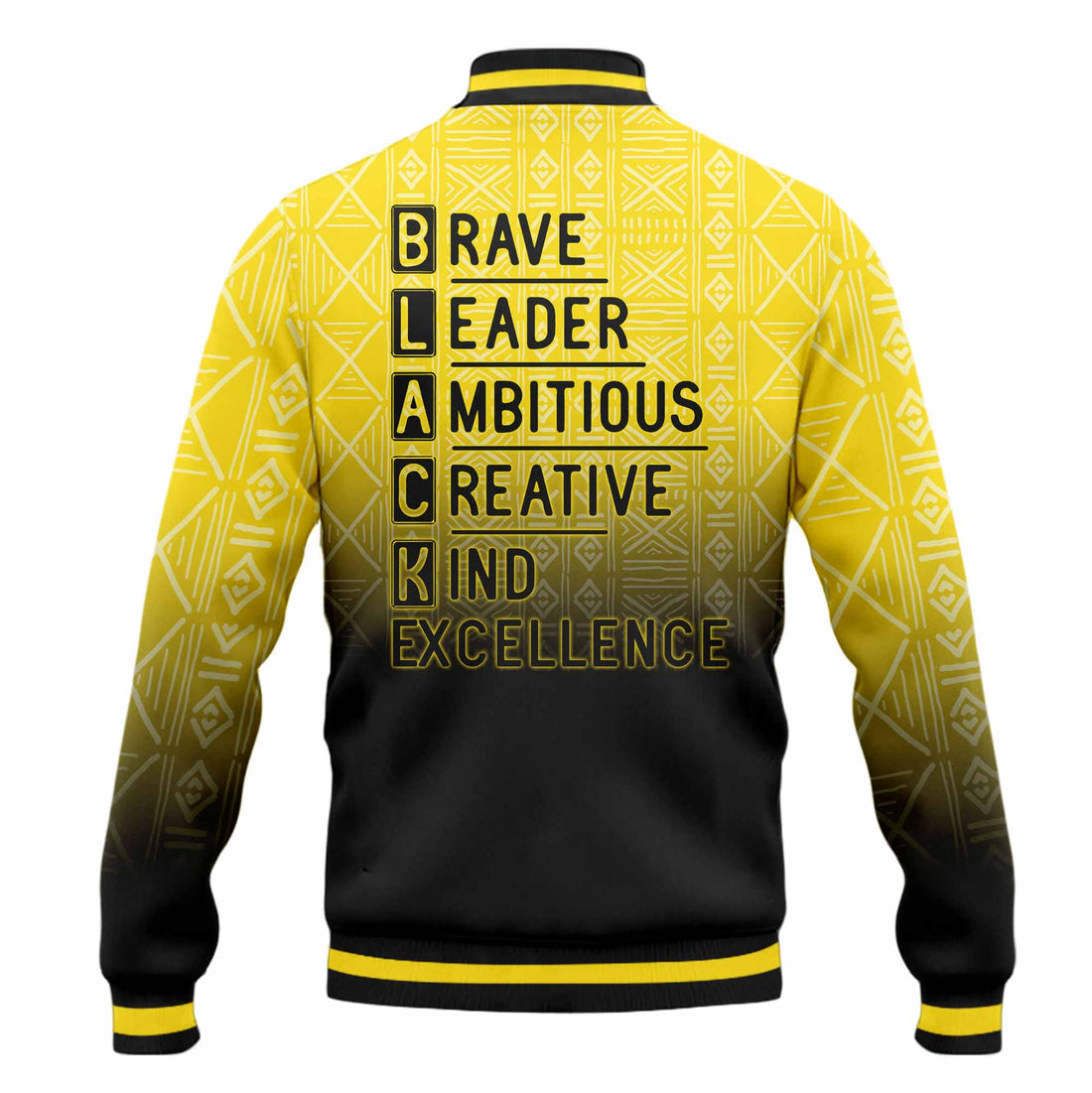 Black Excellence Brave Leader Ambitious  Baseball Jacket