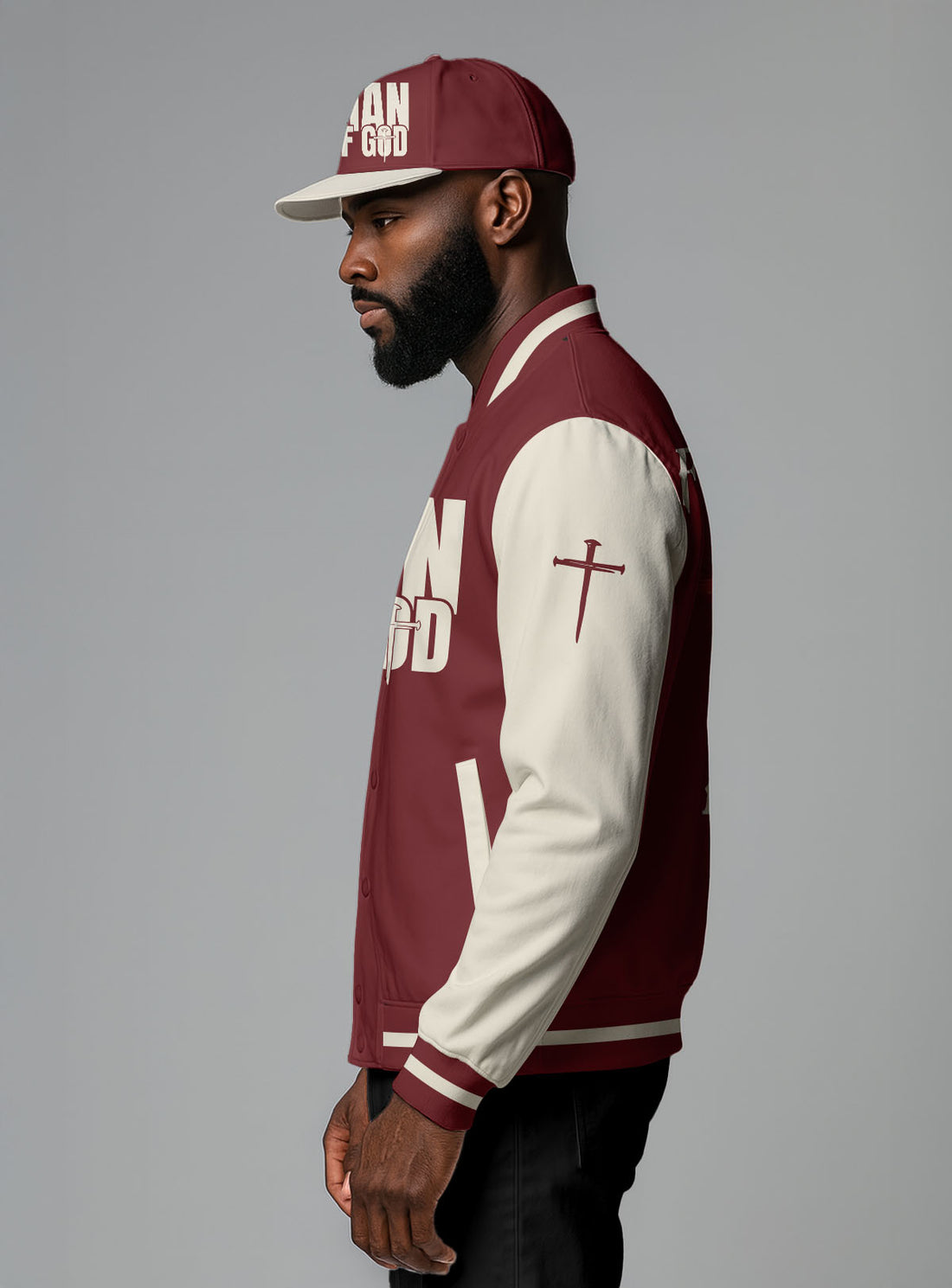 Man Of God Baseball Jacket