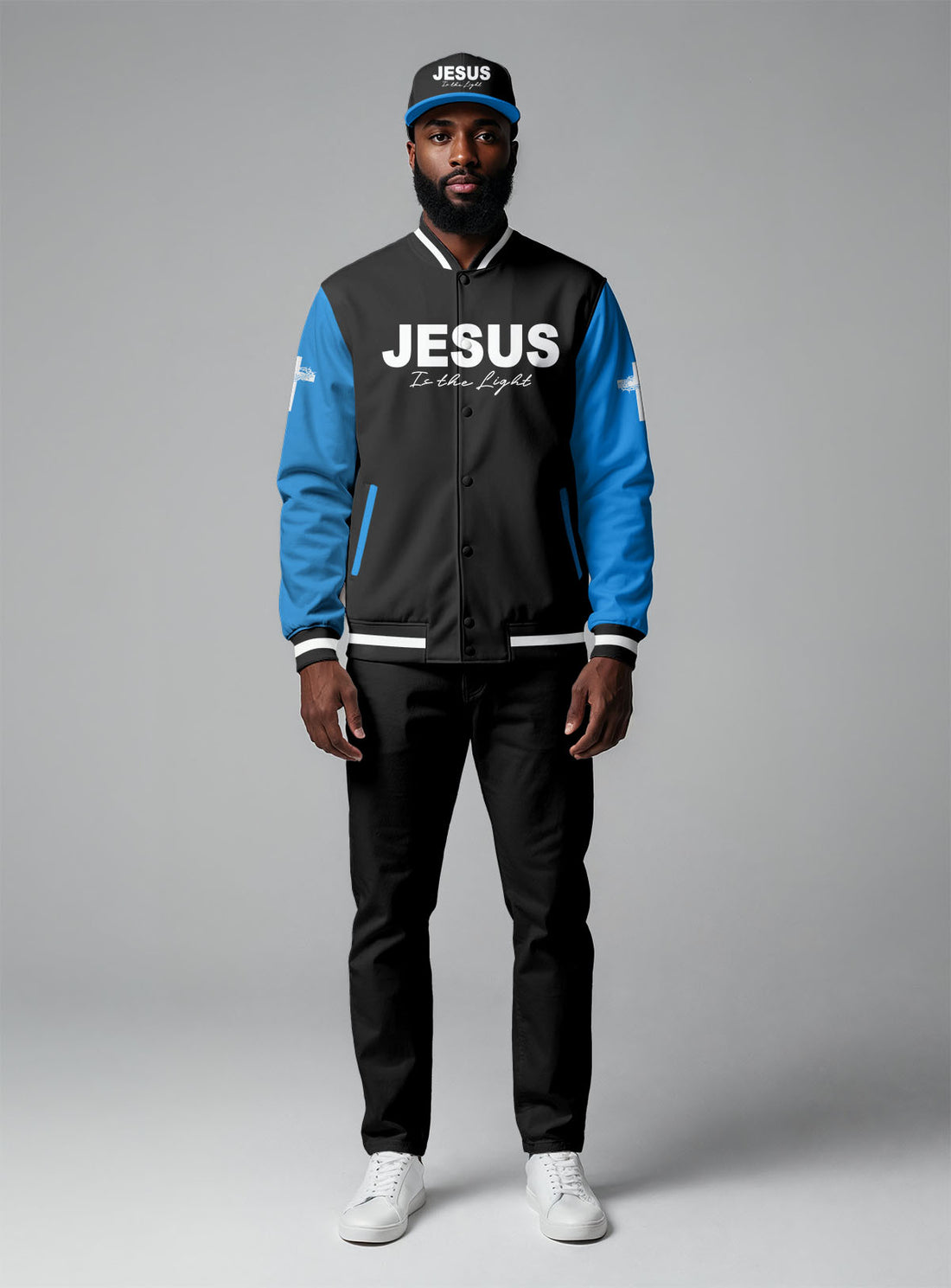 Jesus In The Light Baseball Jacket & Hat Bundle