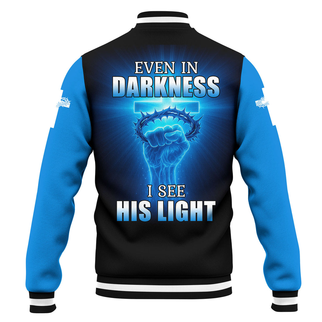 Jesus In The Light Baseball Jacket