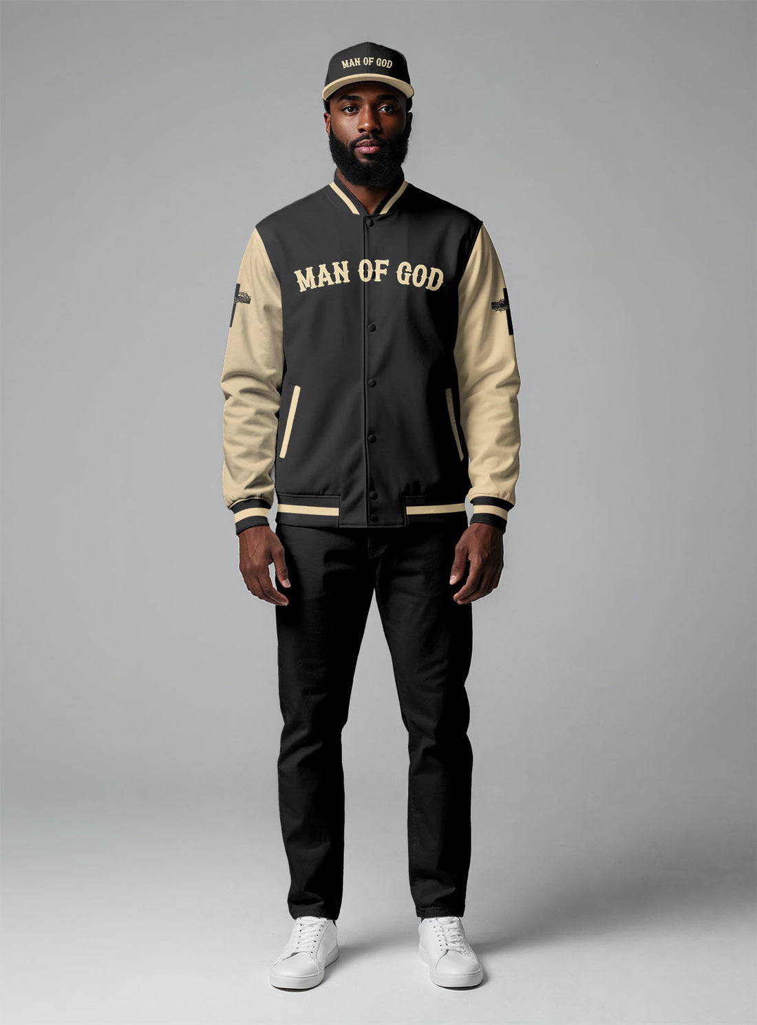 Lion of Faith Dad Baseball Jacket & Hat Bundle