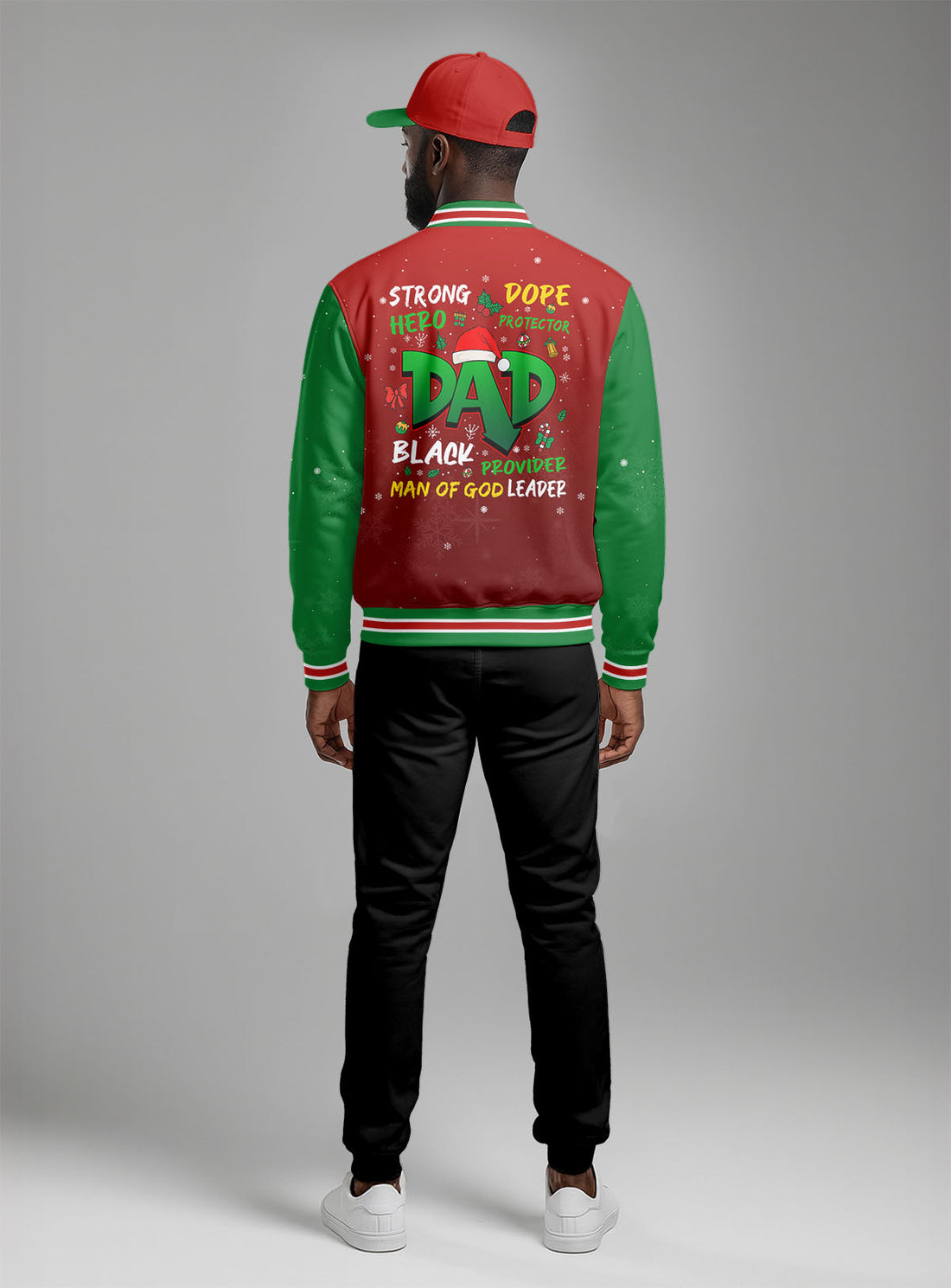 Black Dad Baseball Jacket