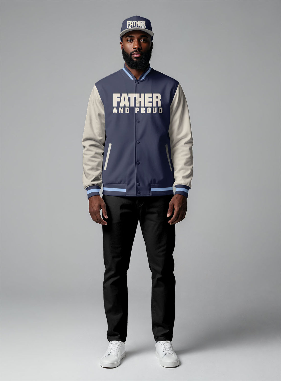 Father And Proud Baseball Jacket & Hat Bundle