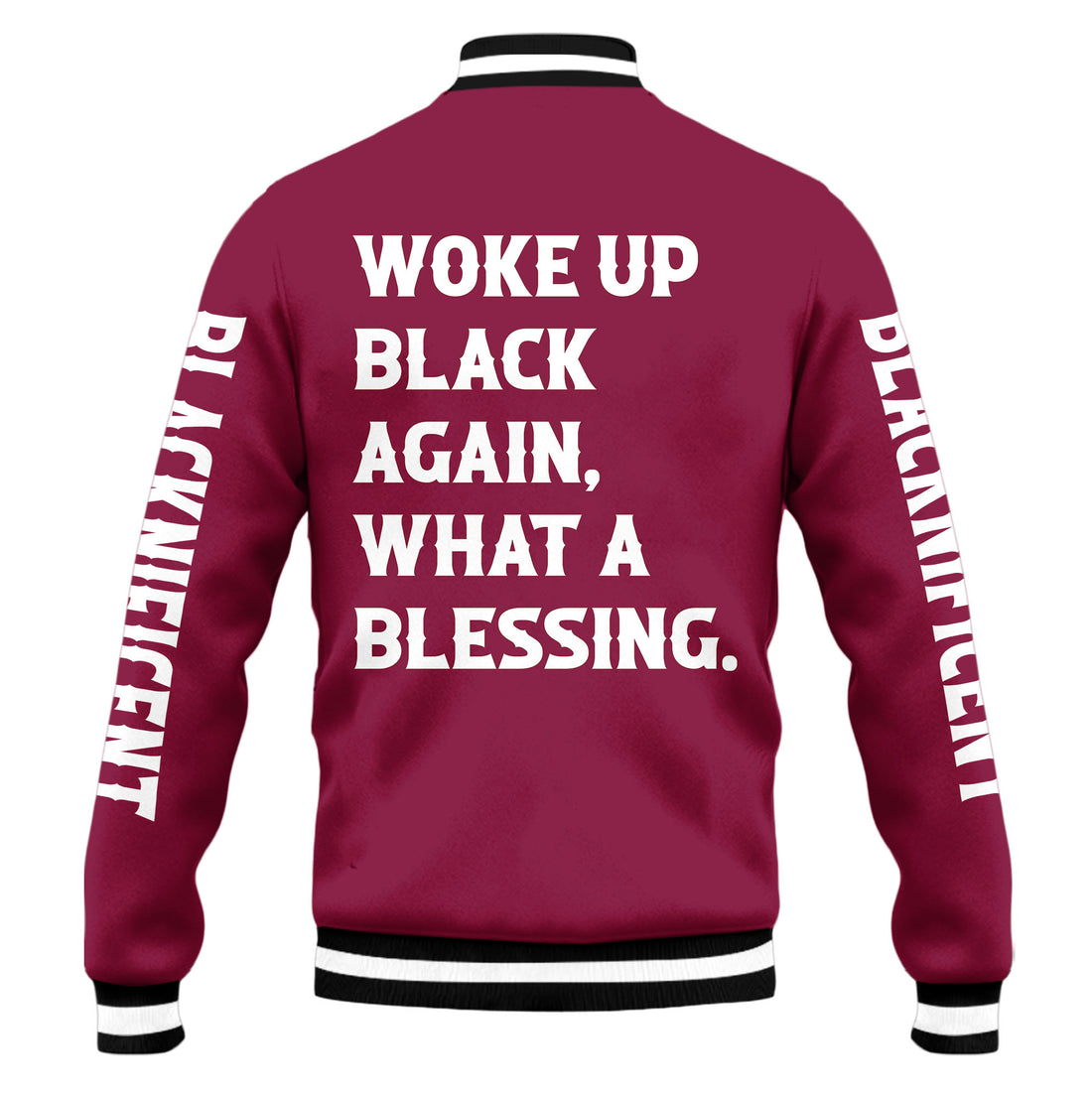 "Blacknificent" Baseball Jacket