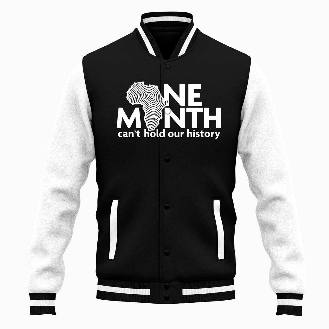 Black History Rising Baseball Jacket