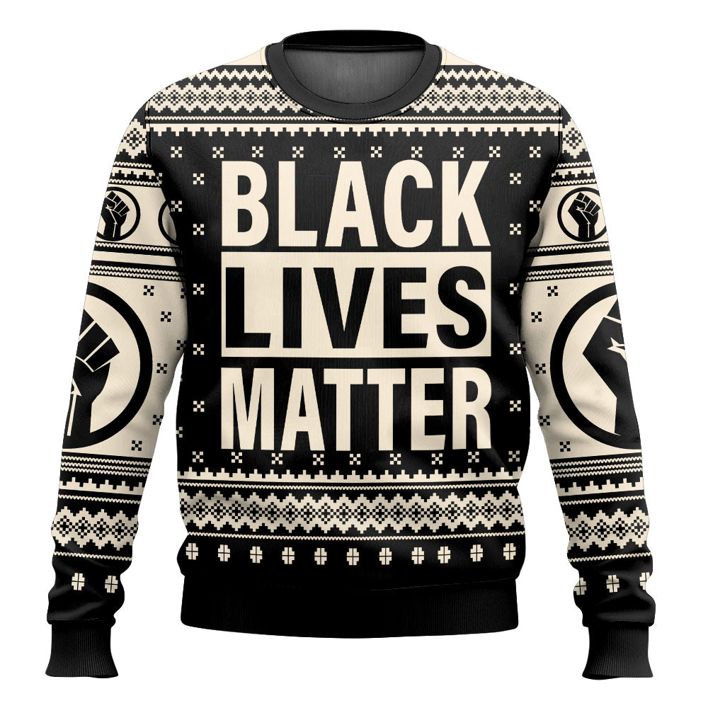 Black Lives Matter Ugly Christmas Sweatshirt