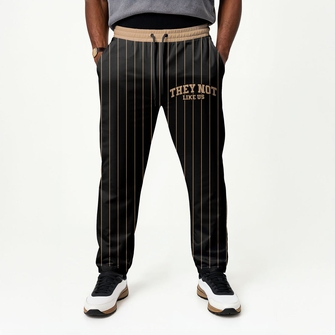 They Not Like Us Black White Joggers