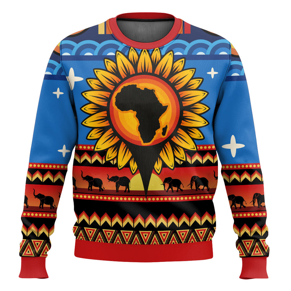 Beautiful Africa Sunset Ugly Christmas Sweatshirt