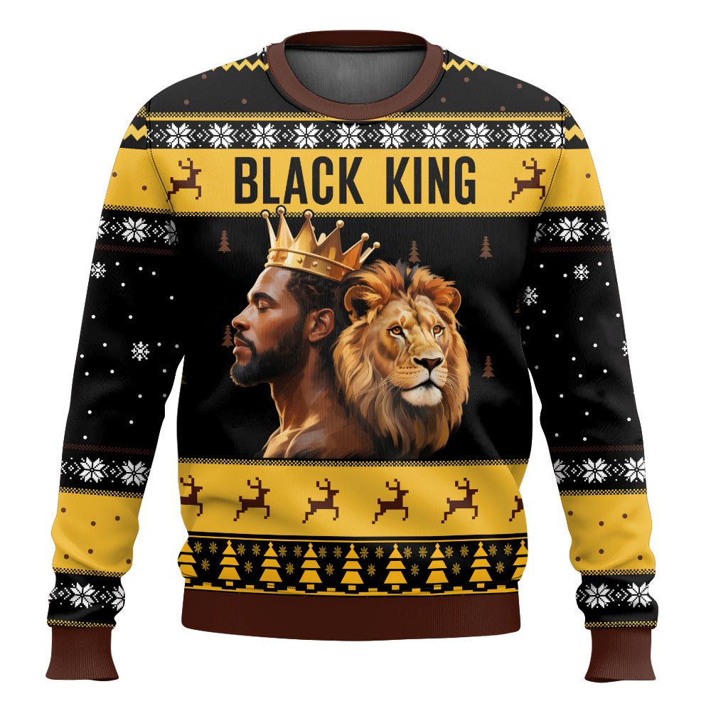 Black King Ugly Christmas Sweatshirt
