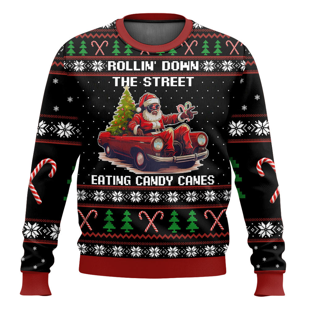 Rollin’ Down The Street Ugly Christmas Sweatshirt