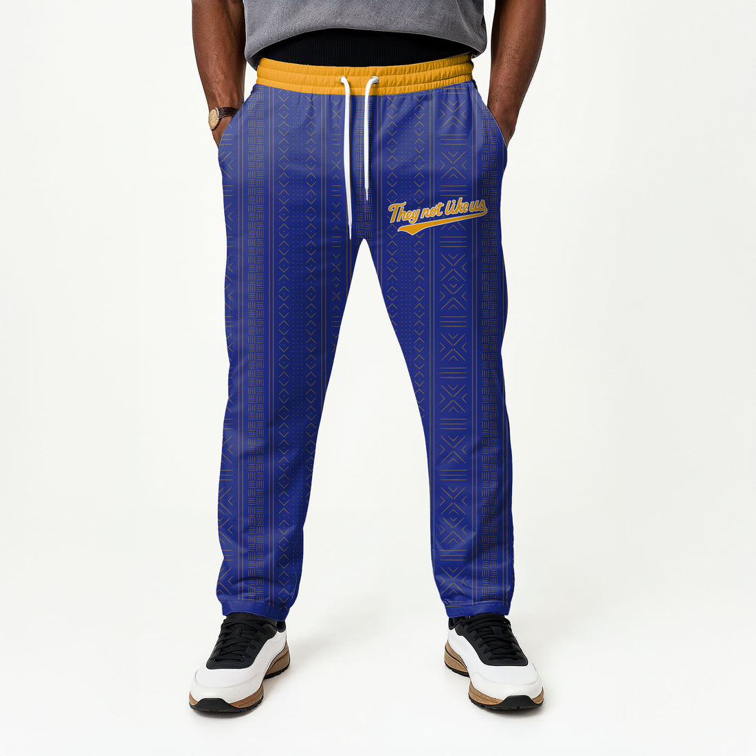 Lightly melanated Hella Black Joggers