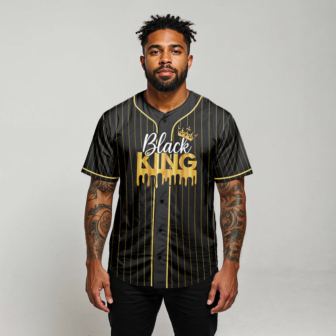 Personalized Black King The Most Powerful Baseball Jersey