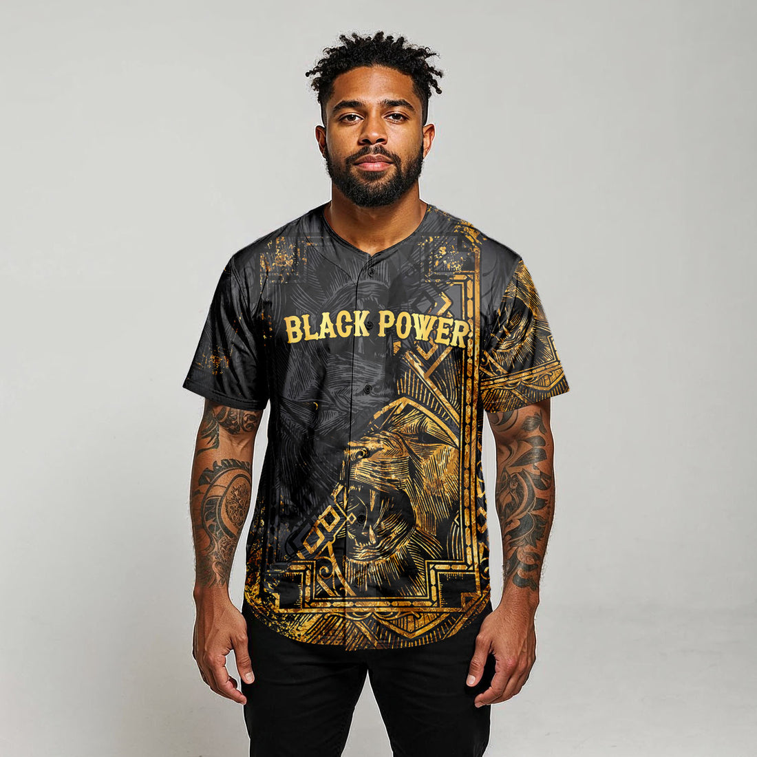 Personalized "Lion Power" Baseball Jersey & Hat Bundle