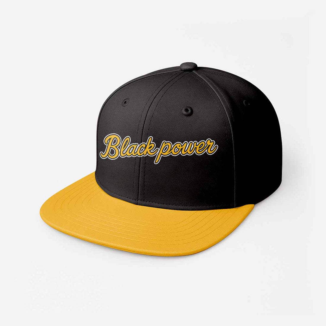 Black Power Yellow Black Snapback Hat