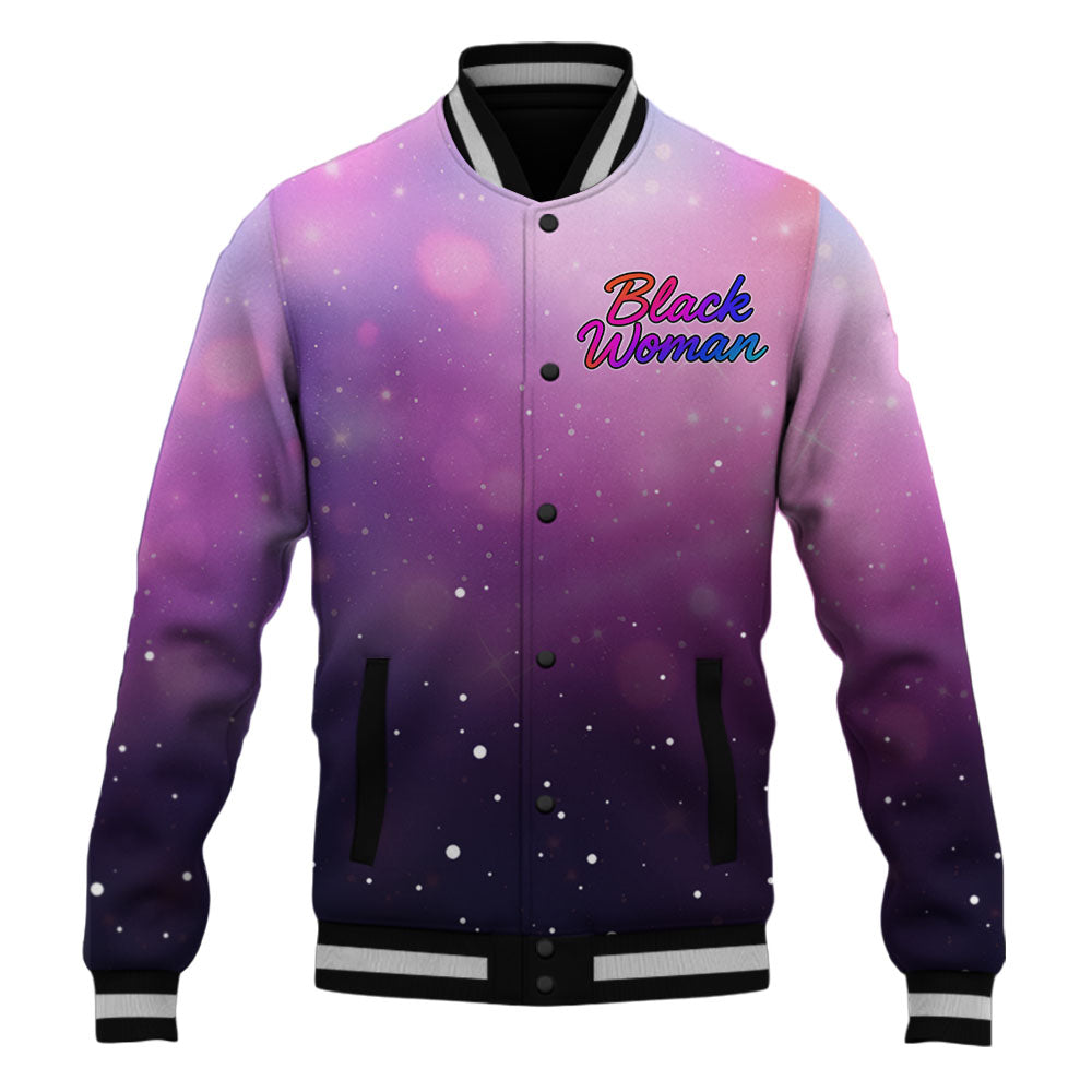 Black Woman Baseball Jacket
