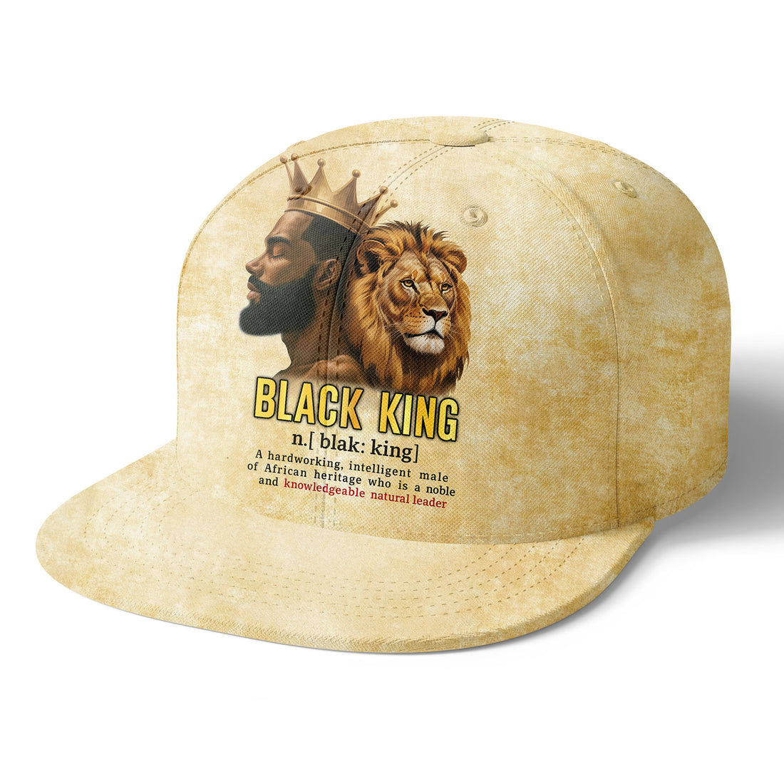Black King Gold Snapback Hat