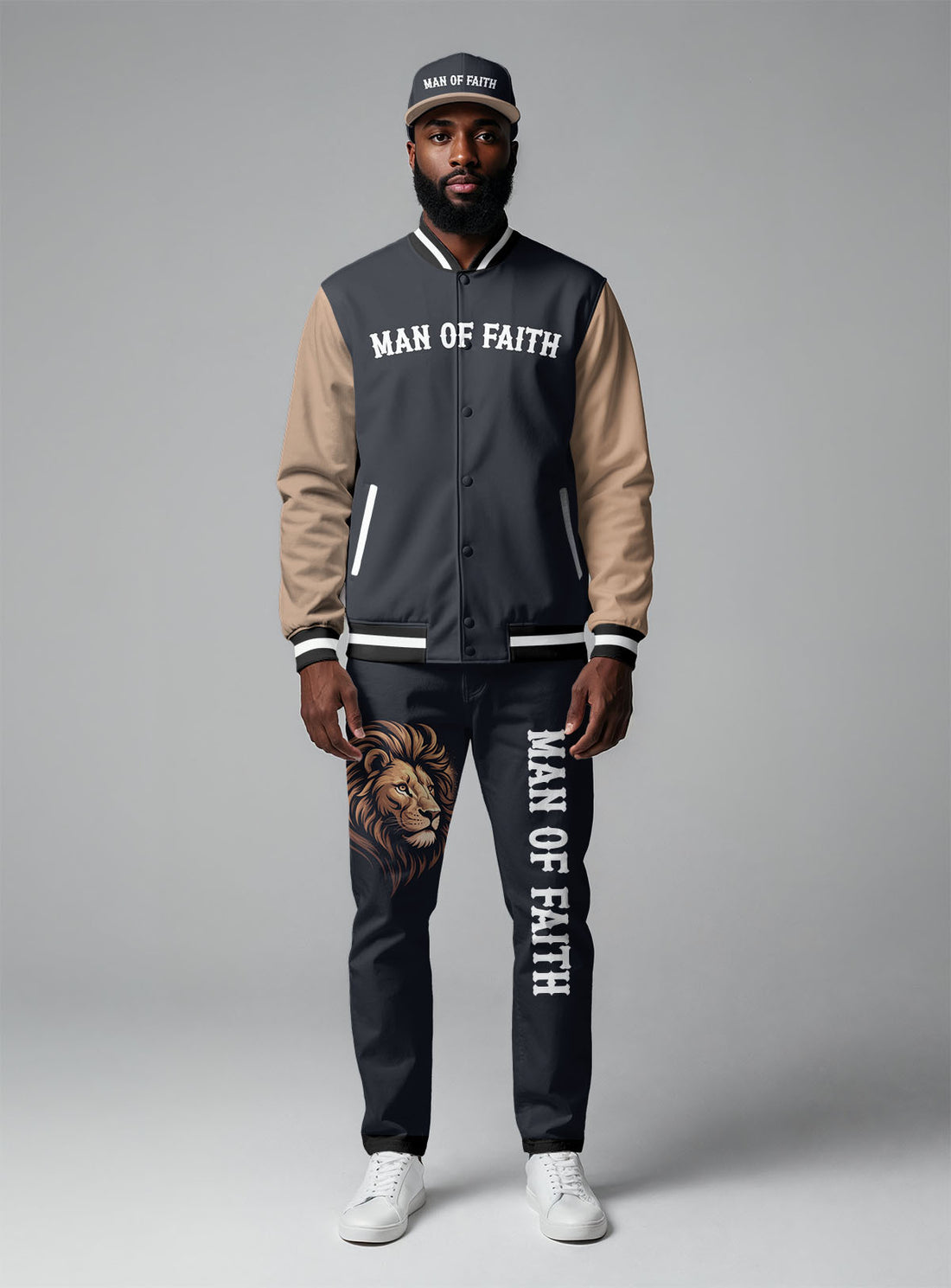 Lion Watchman Baseball Jacket & Hat Bundle