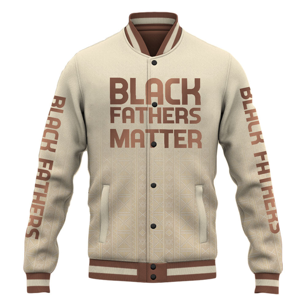 Proud Black Father Tribal Baseball Jacket