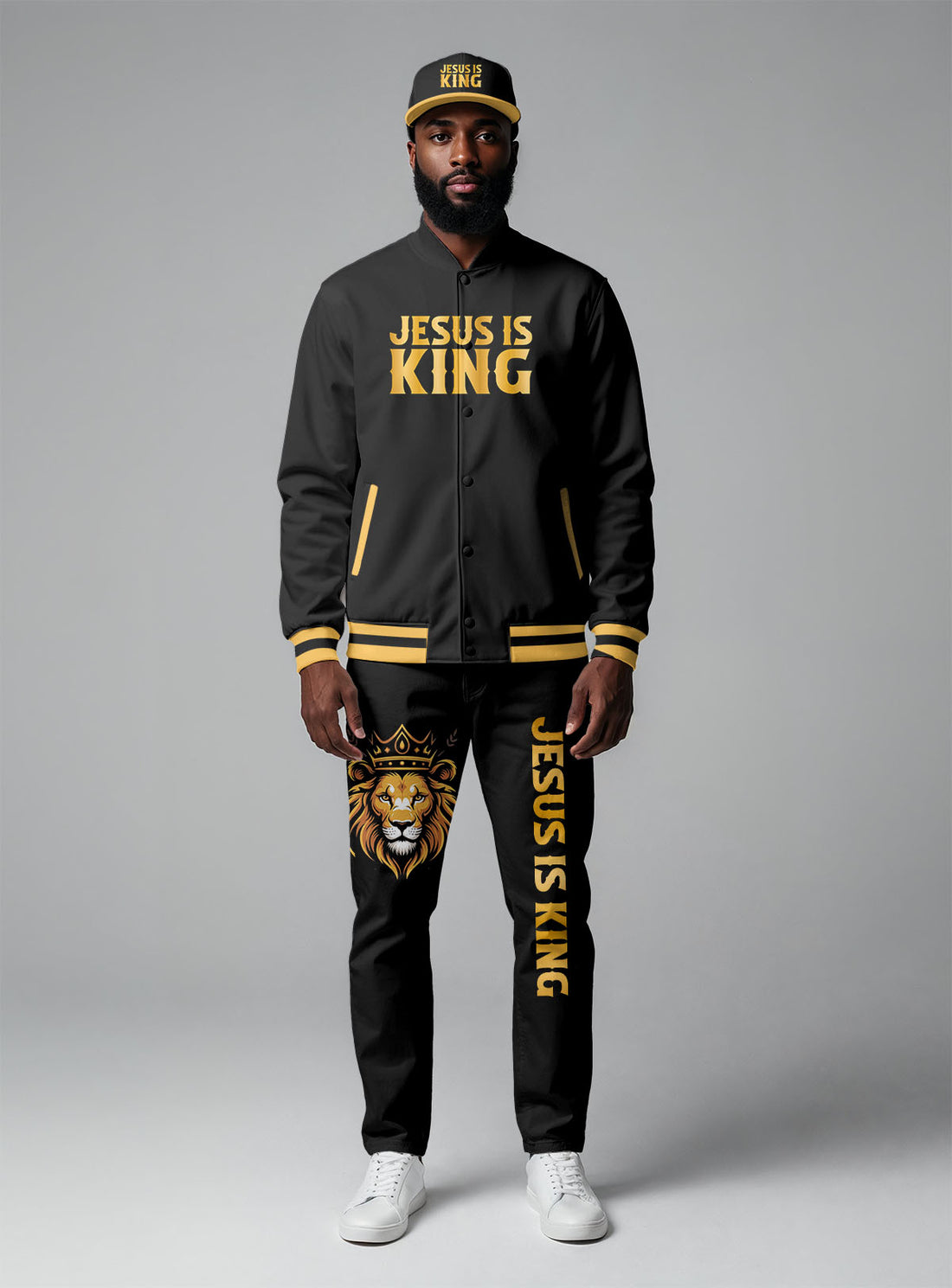 Jesus Is King Baseball Jacket & Hat Bundle
