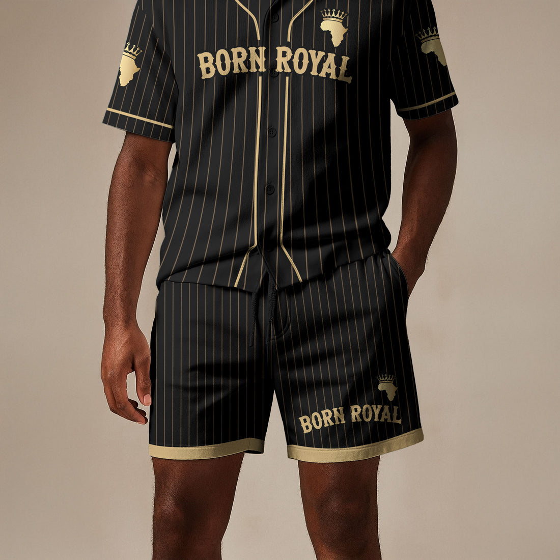 "Dope Royalty" Baseball Jersey & Shorts Set