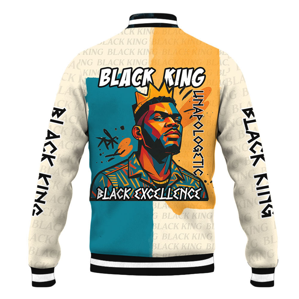 Black King Vibrance Baseball Jacket