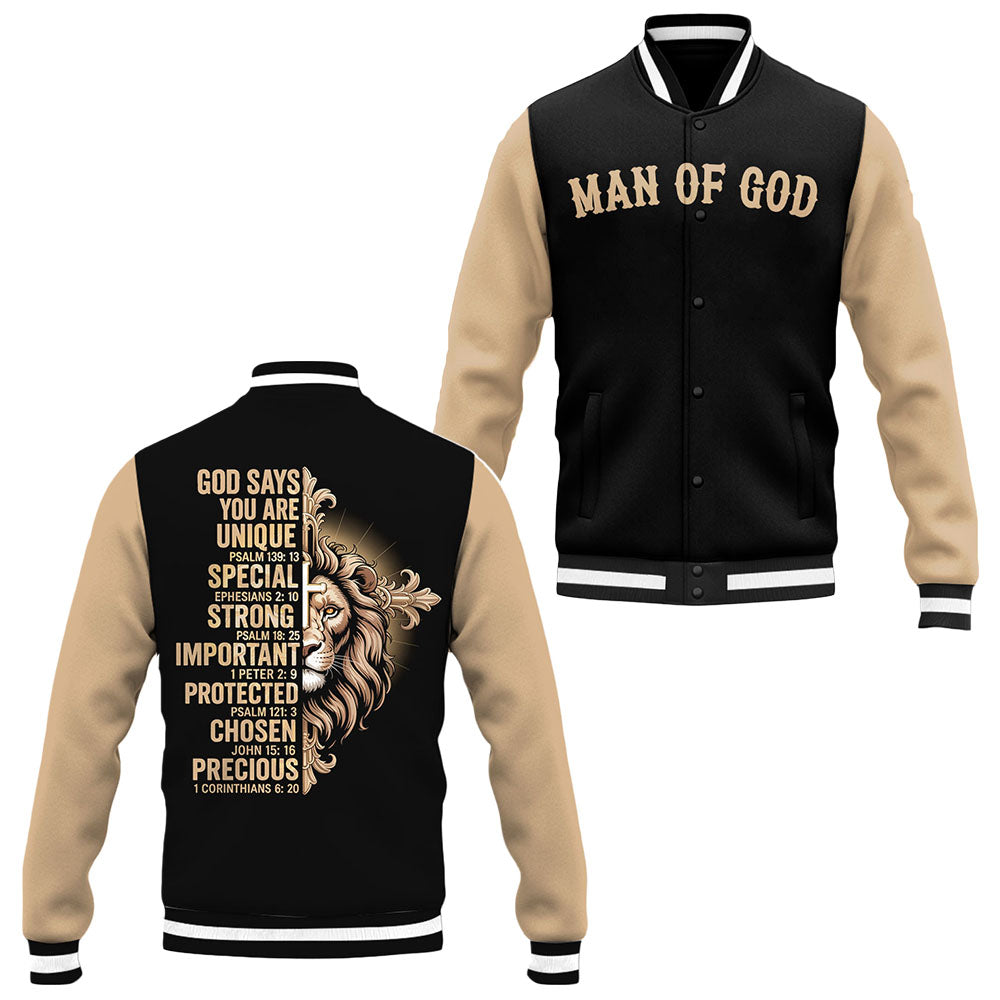 "Man Of God" Black Gold Baseball Trio Bundle