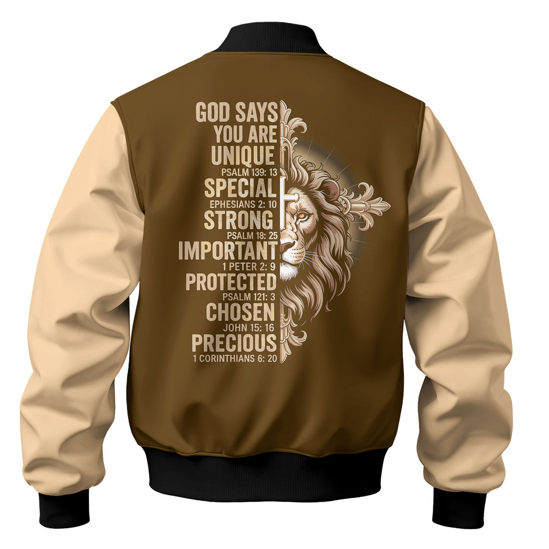 Brown Man Of God Bomber Jacket