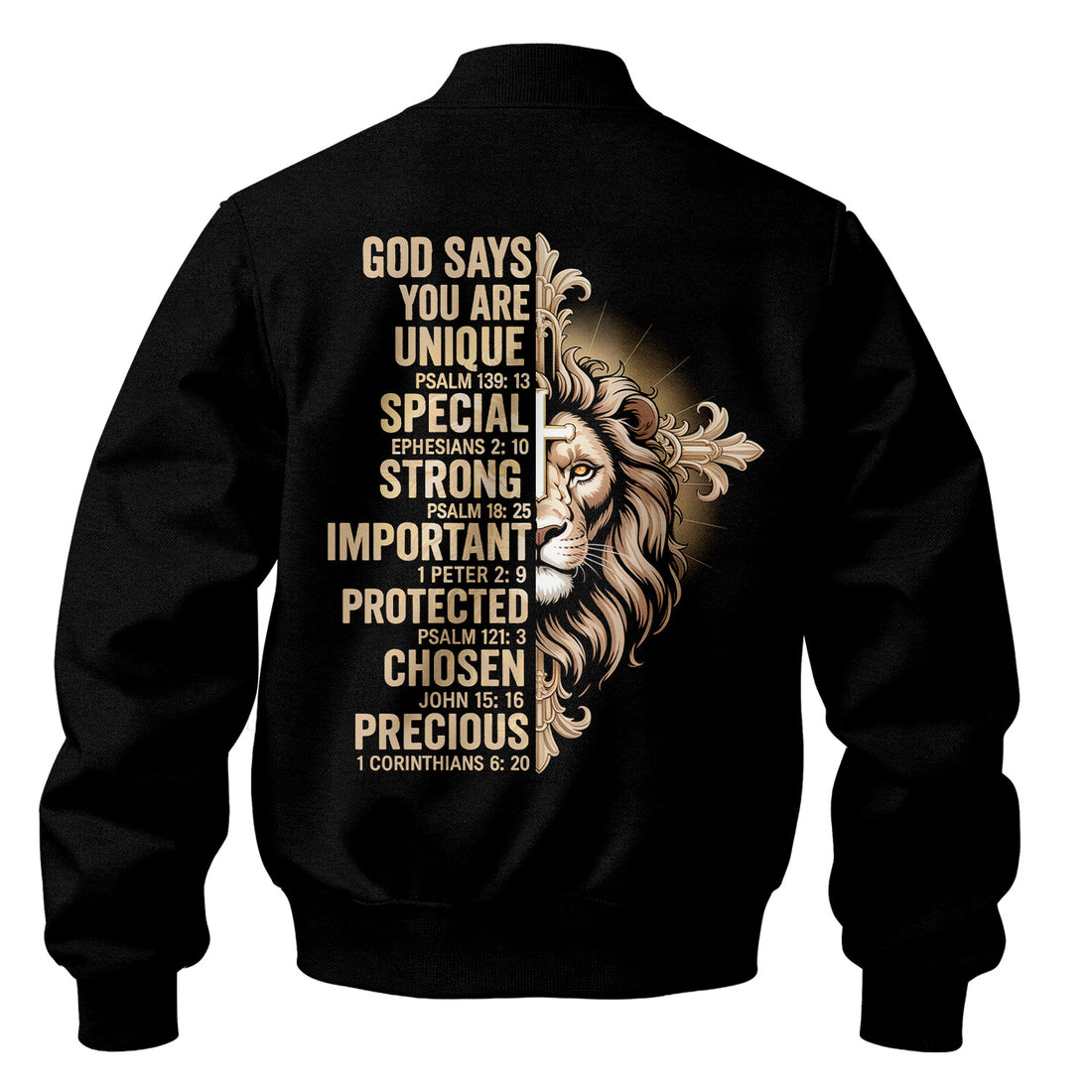 Black Man Of God Bomber Jacket