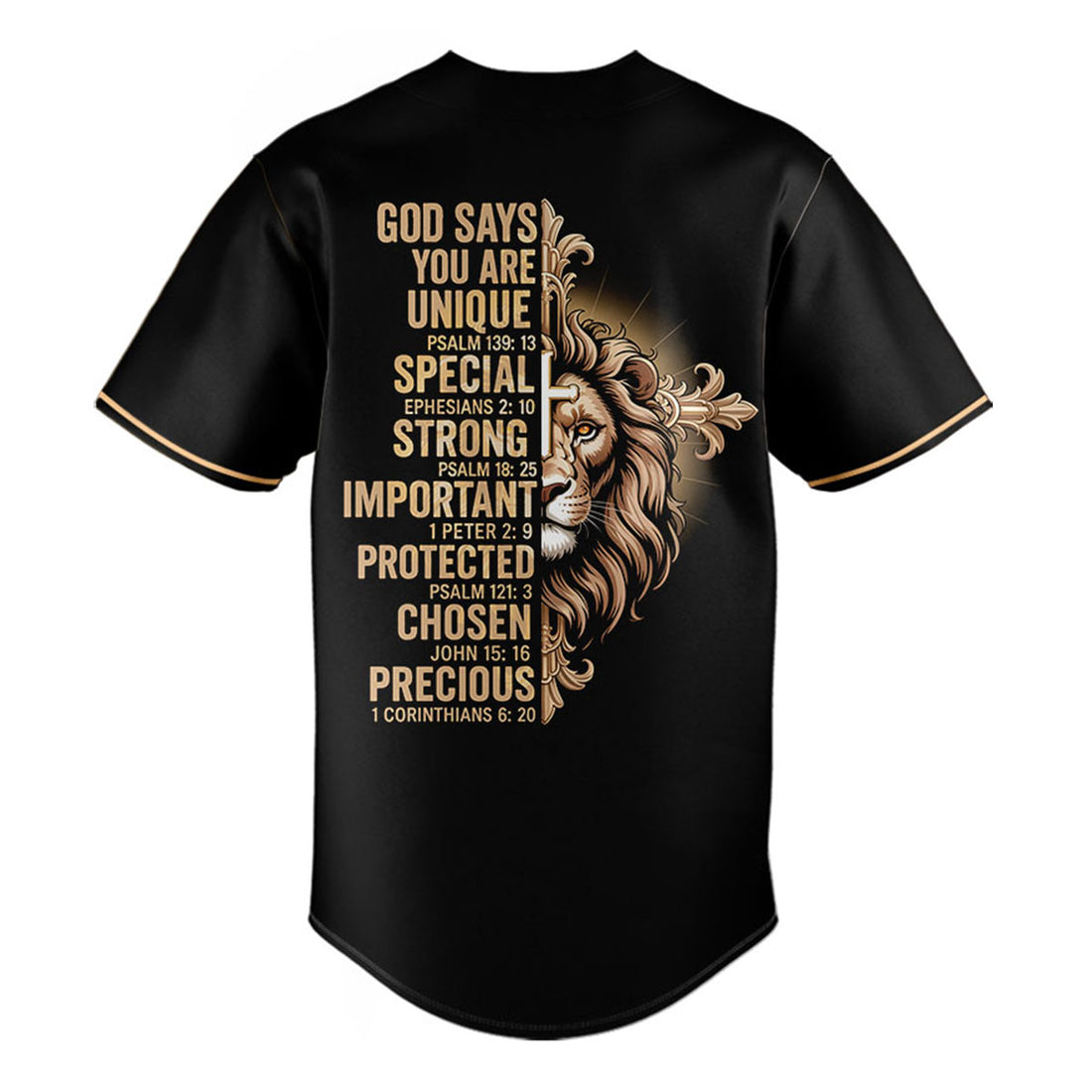 Black Man Of God Baseball Jersey