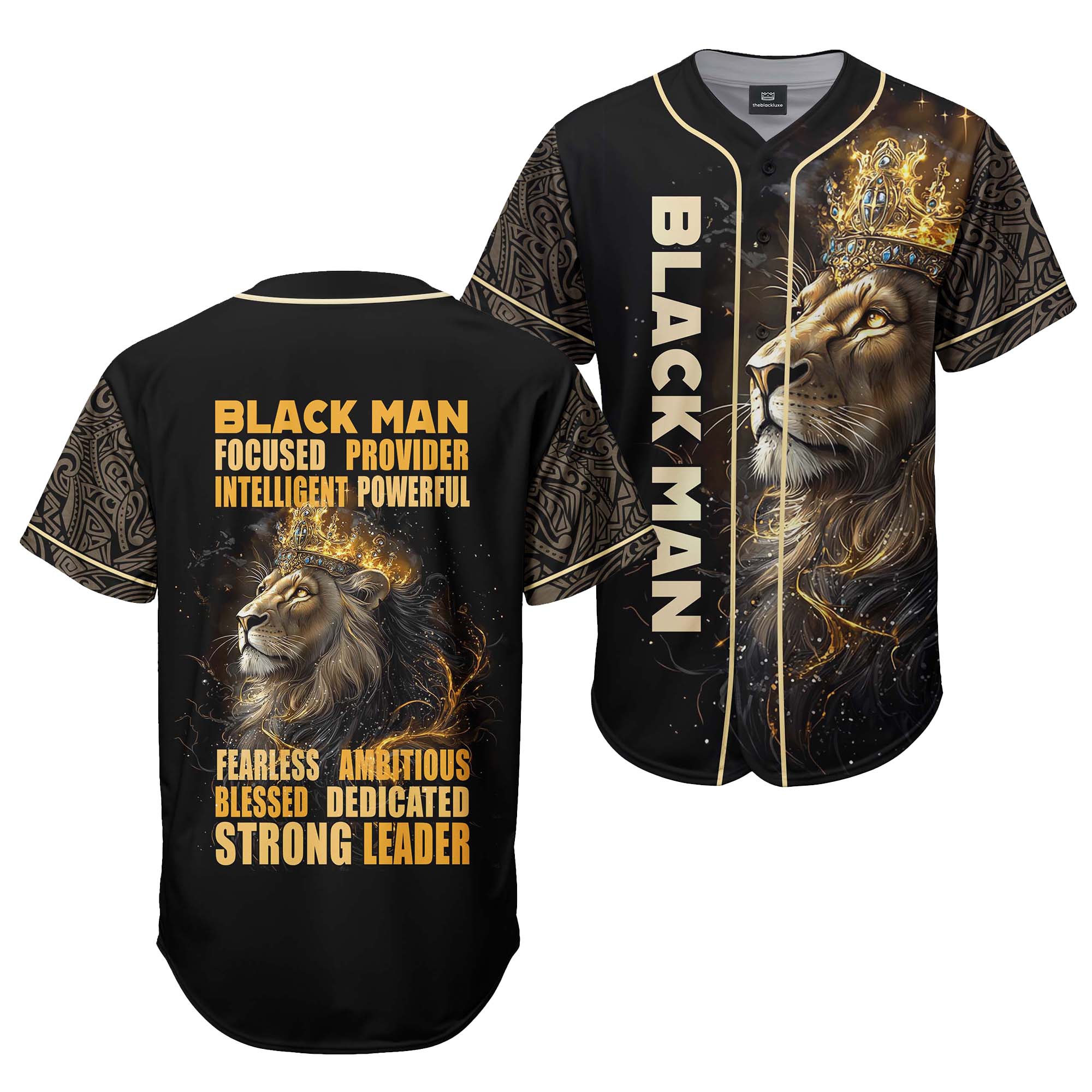 Black Man Baseball Jersey