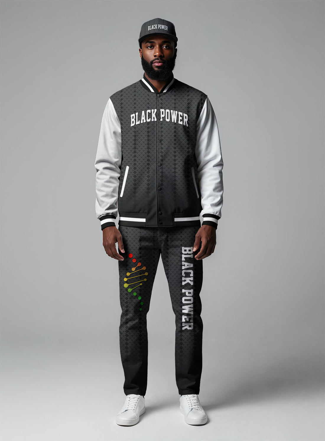 "Black DNA" Baseball Jacket