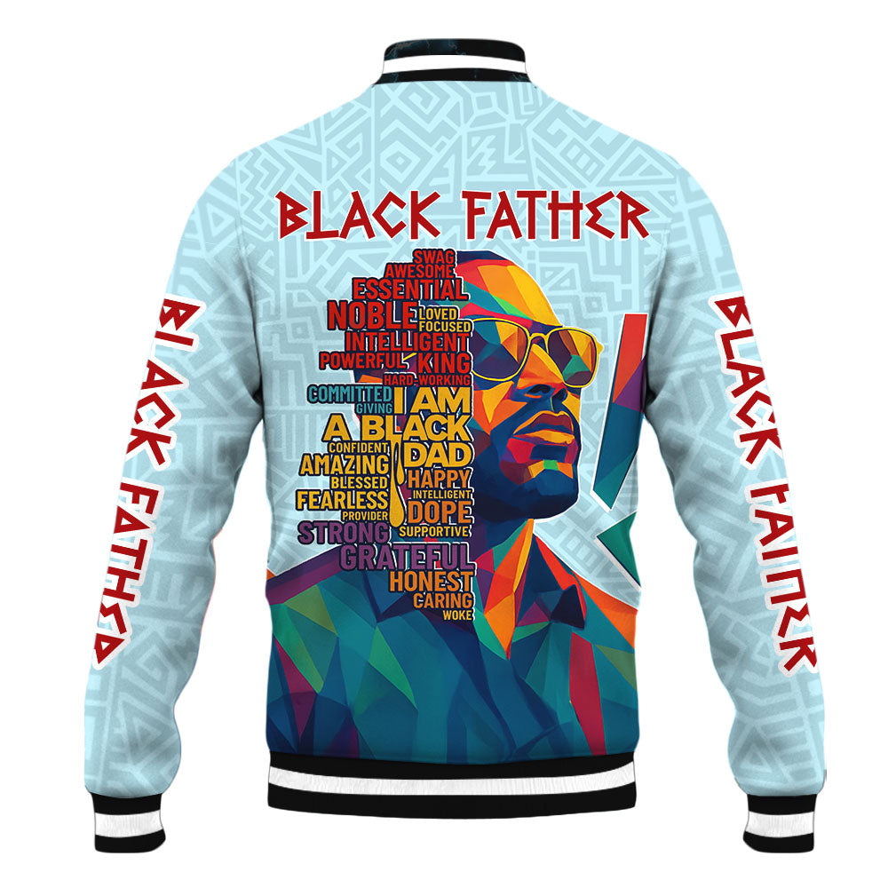 Black Father Afrocentric Baseball Jacket