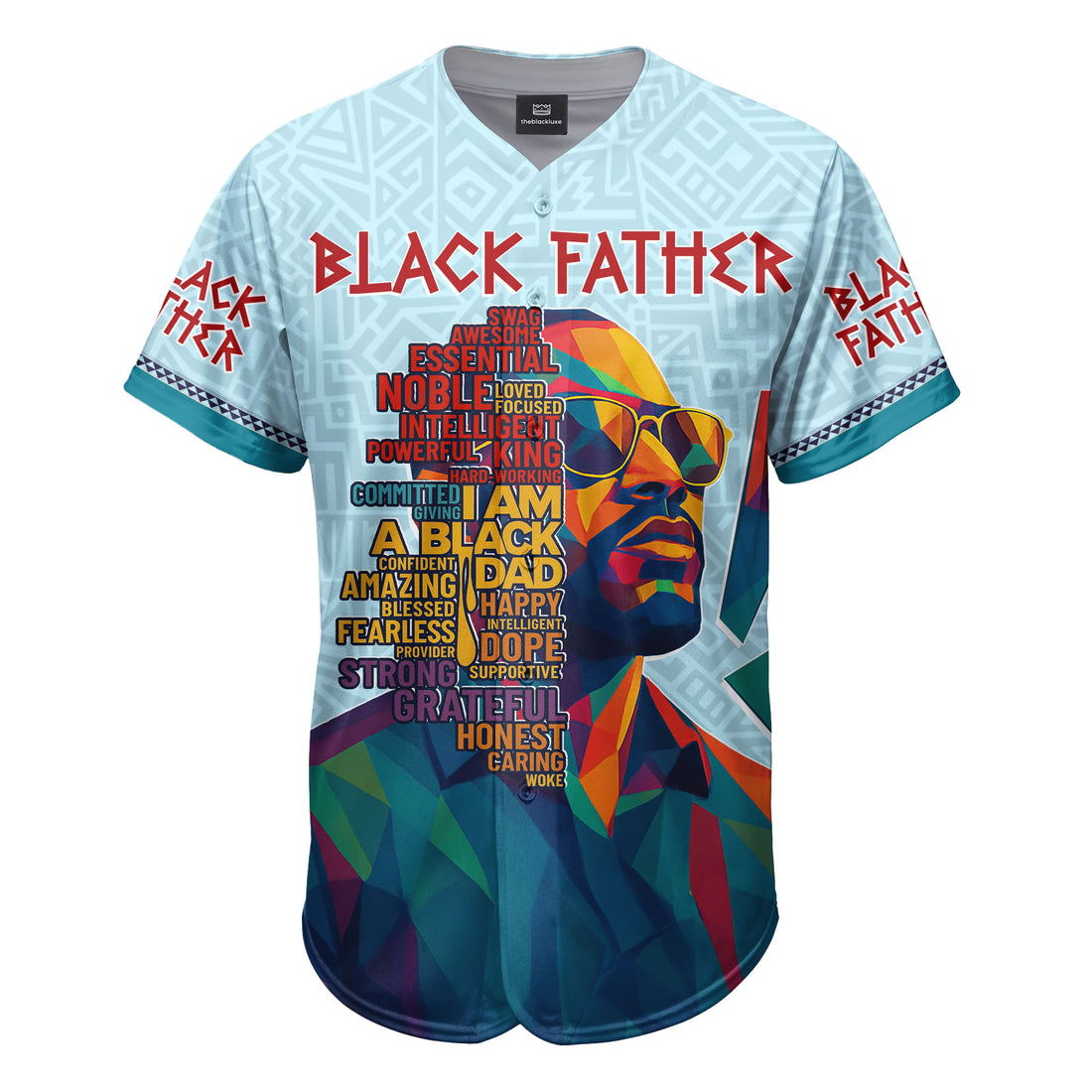 Black Father Afrocentric Baseball Jersey