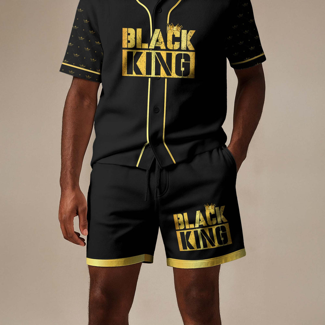 Black King Man Shorts