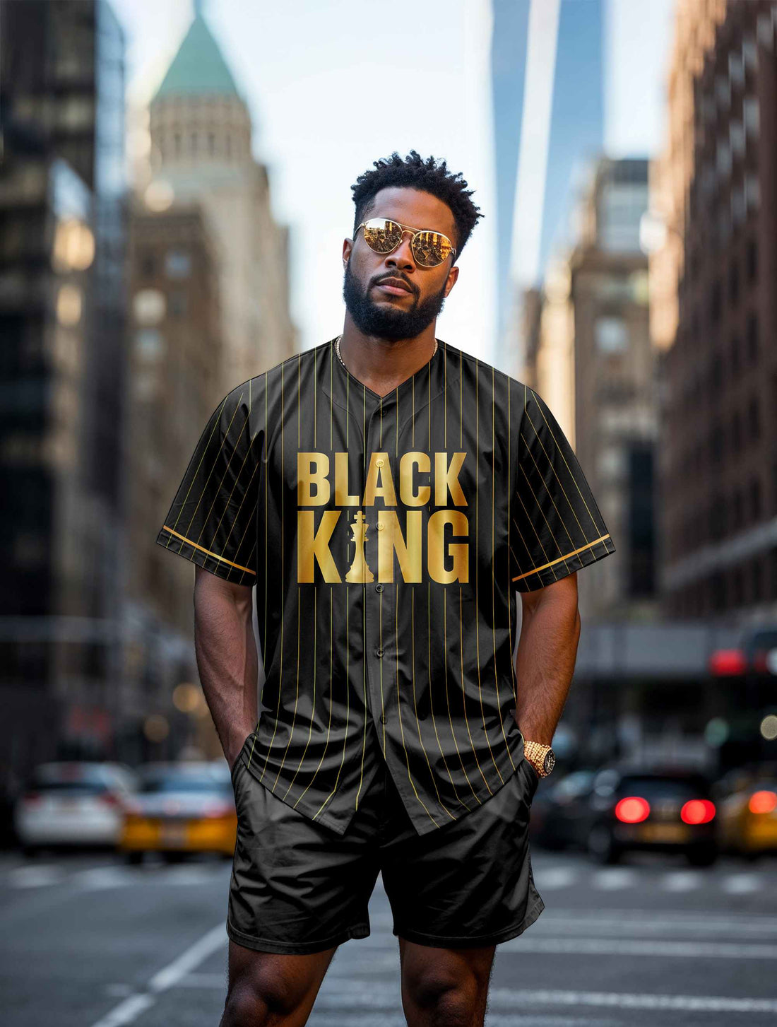 Personalized Black King Baseball Jersey