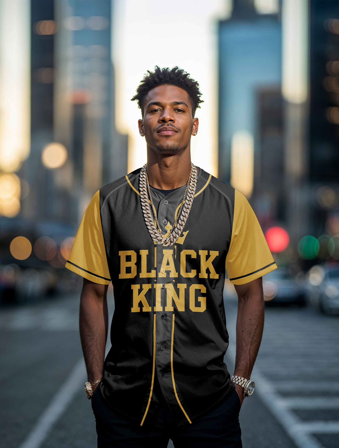 Personalized Black King Spirit Baseball Jersey
