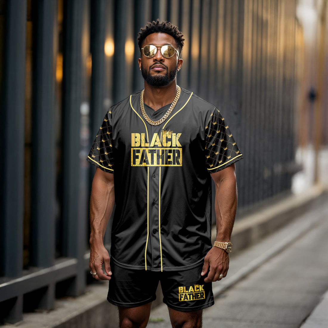 Black Father Black Leader Black King Shorts