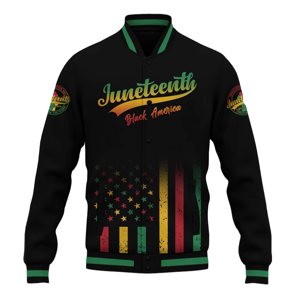 Juneteenth Black America Baseball Jacket