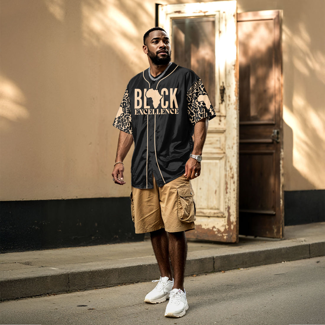 Black Excellence Baseball Jersey